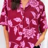 Addison Shirt - Pink Multi Leaf