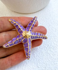 Azure Starfish Brooch - Lilac