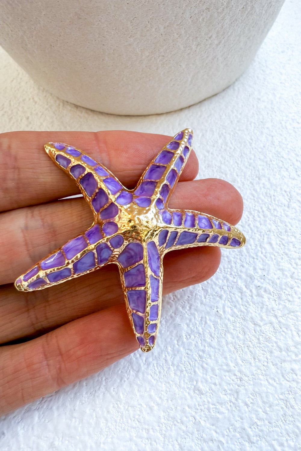Azure Starfish Brooch - Lilac