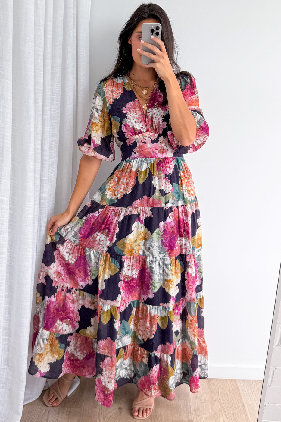 Caryssa Maxi Dress - Navy Bloom - Image 5