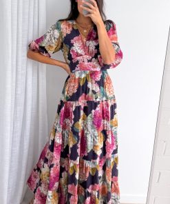 Caryssa Maxi Dress - Navy Bloom