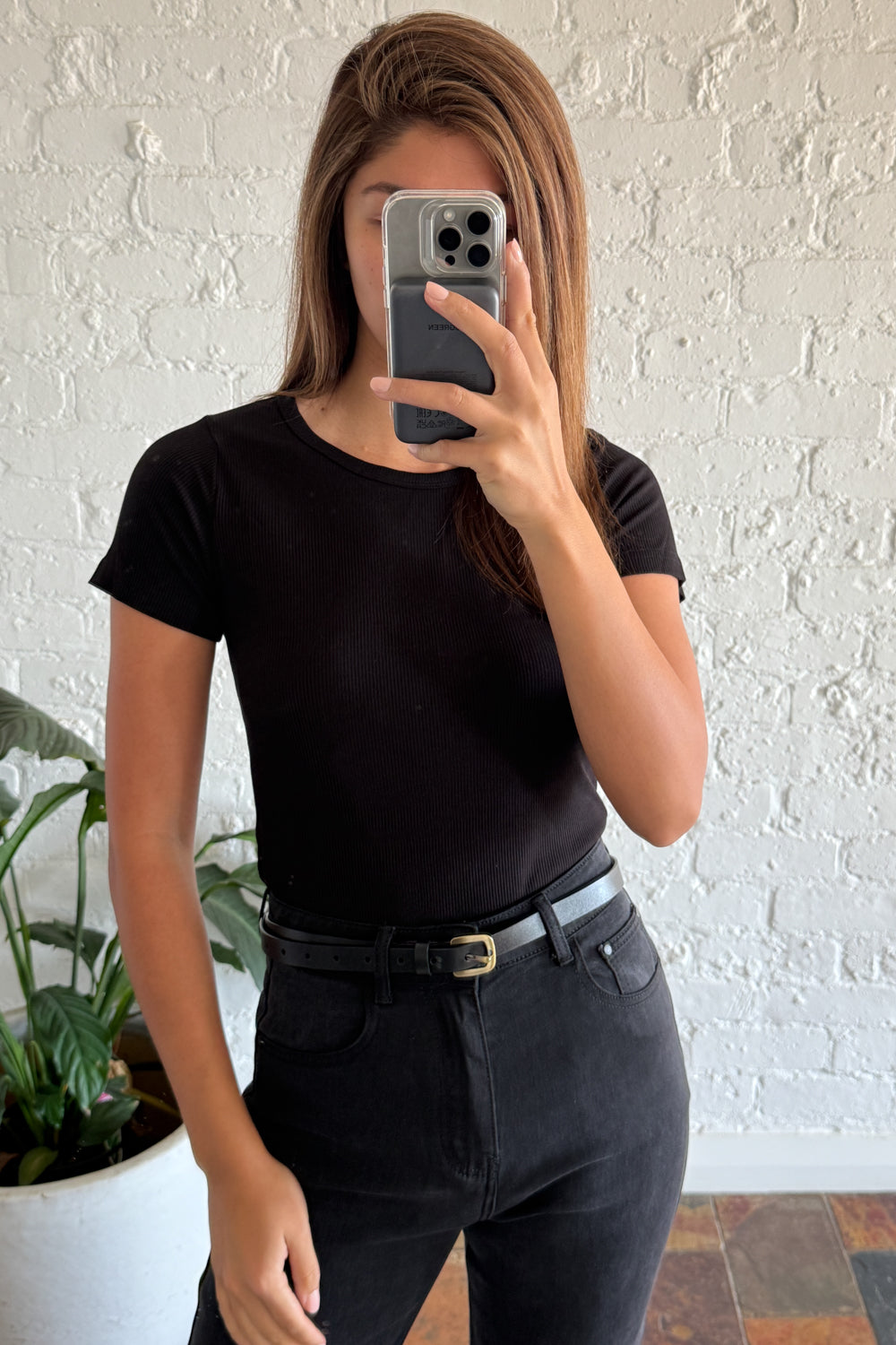 Classic Short Sleeve Rib Tee - Image 3