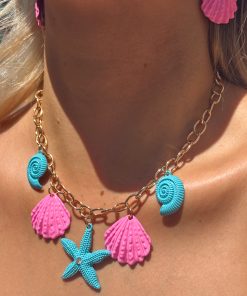Cleo Charm Necklace - Aqua