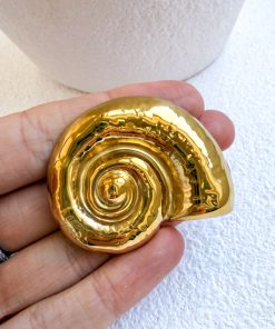 Cove Spiral Brooch - Gold