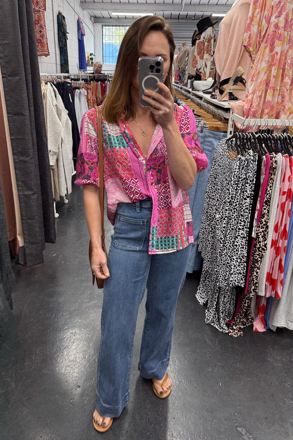 Whitley High Rise Wide Leg Jeans - Denim - Image 3