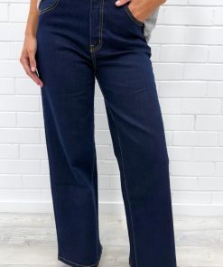 Harley Mid Rise Wide Leg Jeans - Indigo Denim