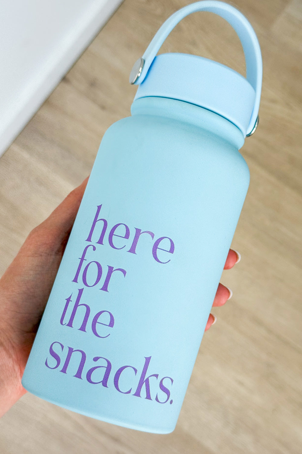 Here For The Snacks Drink Bottle - Image 3