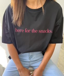 Here For The Snacks Oversized Tee
