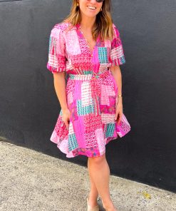 Elin Dress - Pink Patchwork