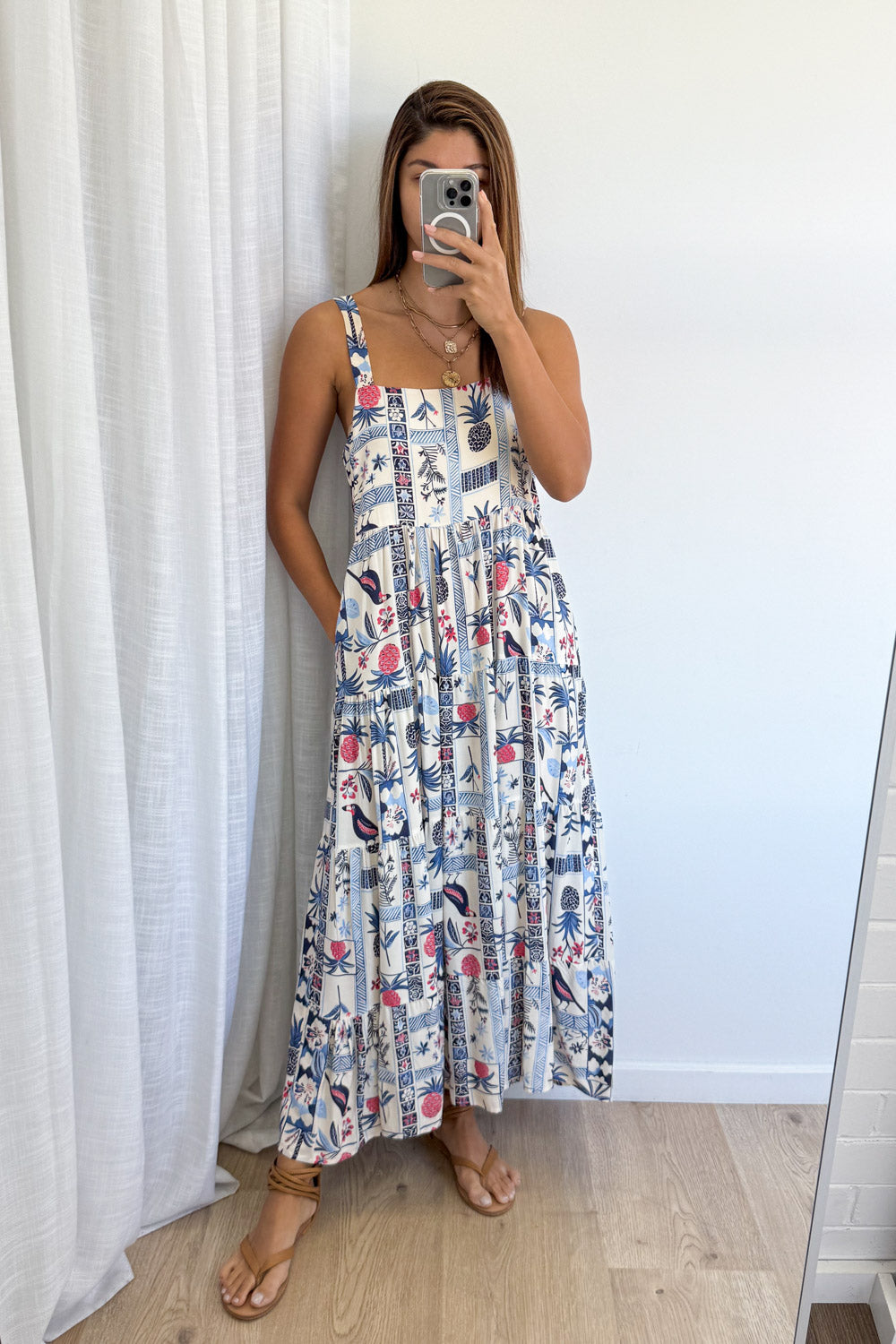 Islington Dress - Blue Multi Print - Image 2