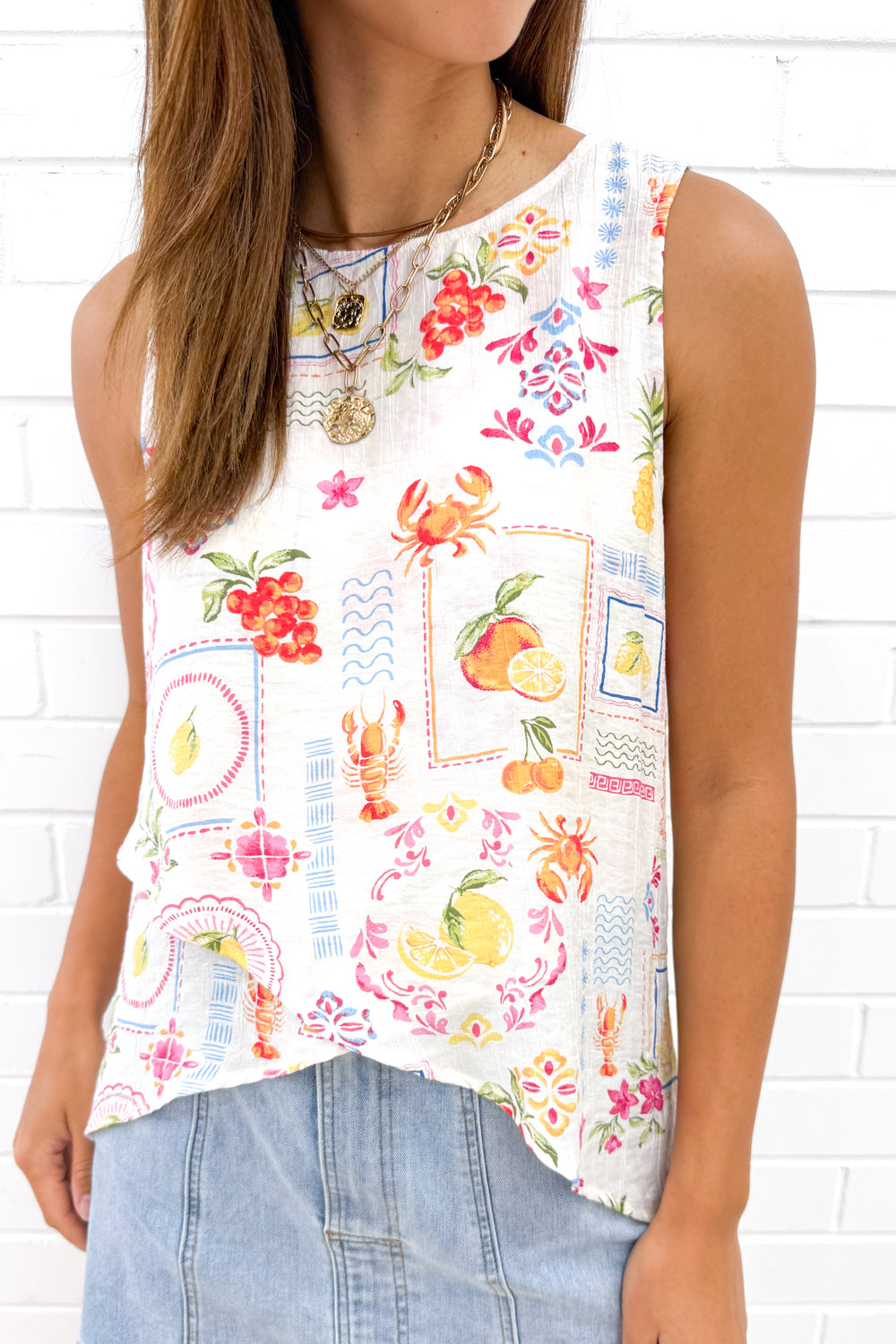 Jordyn Top - White Multi - Image 4