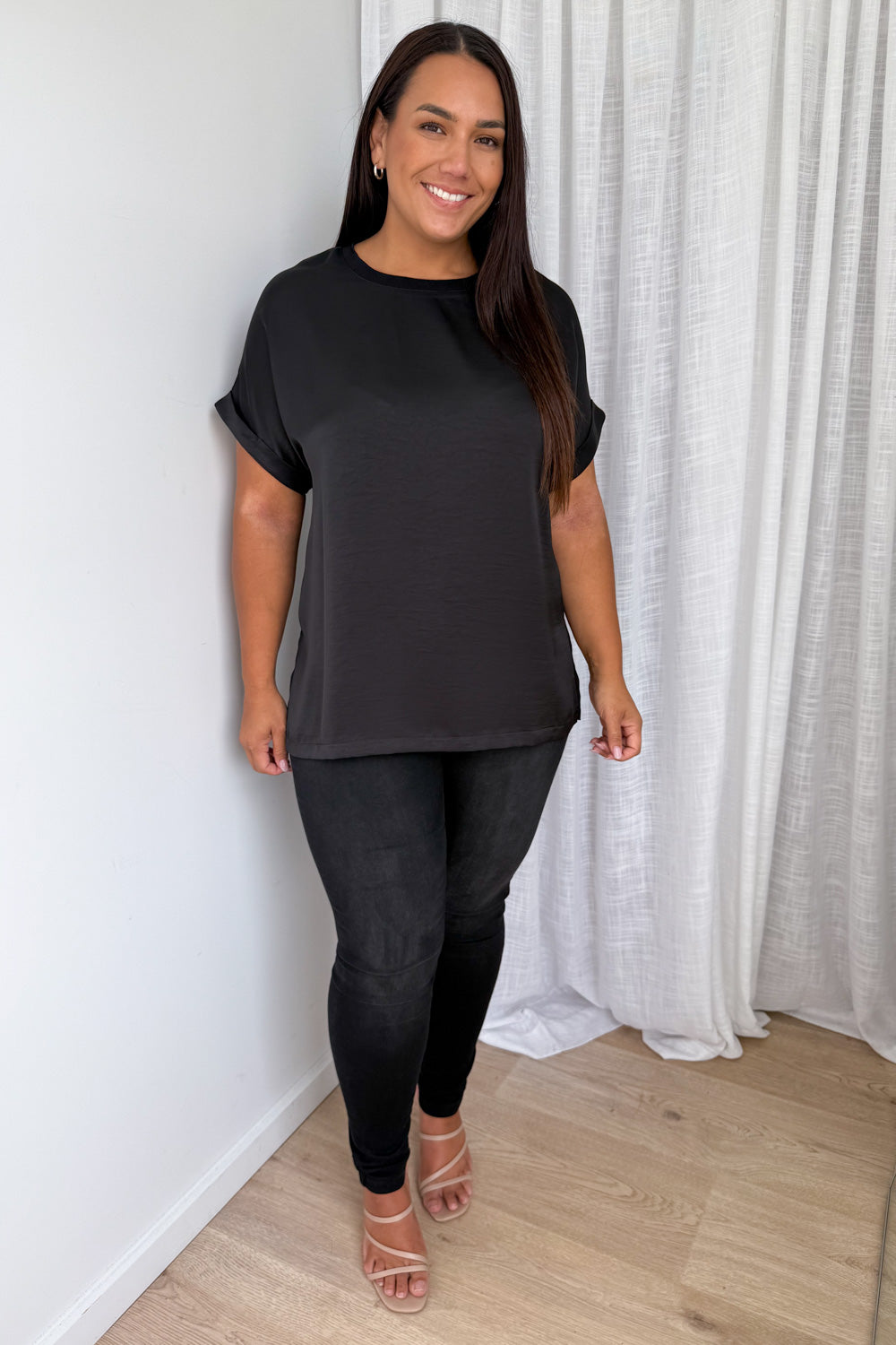 Khloe Satin Tee - Image 5