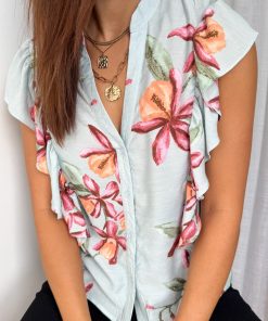 Kora Blouse - Blue Floral