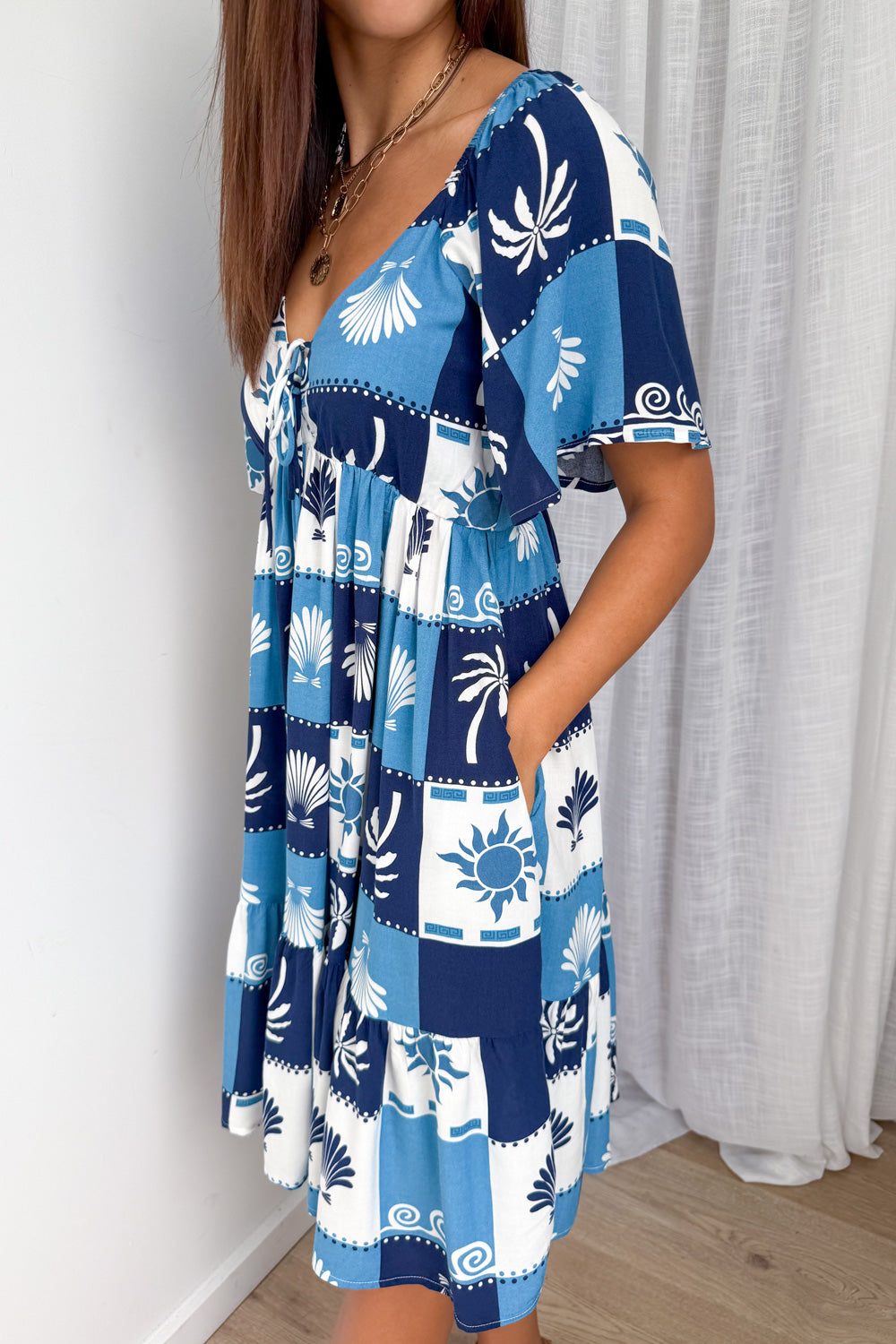 Kristy Dress - Navy Blue Shell - Image 4