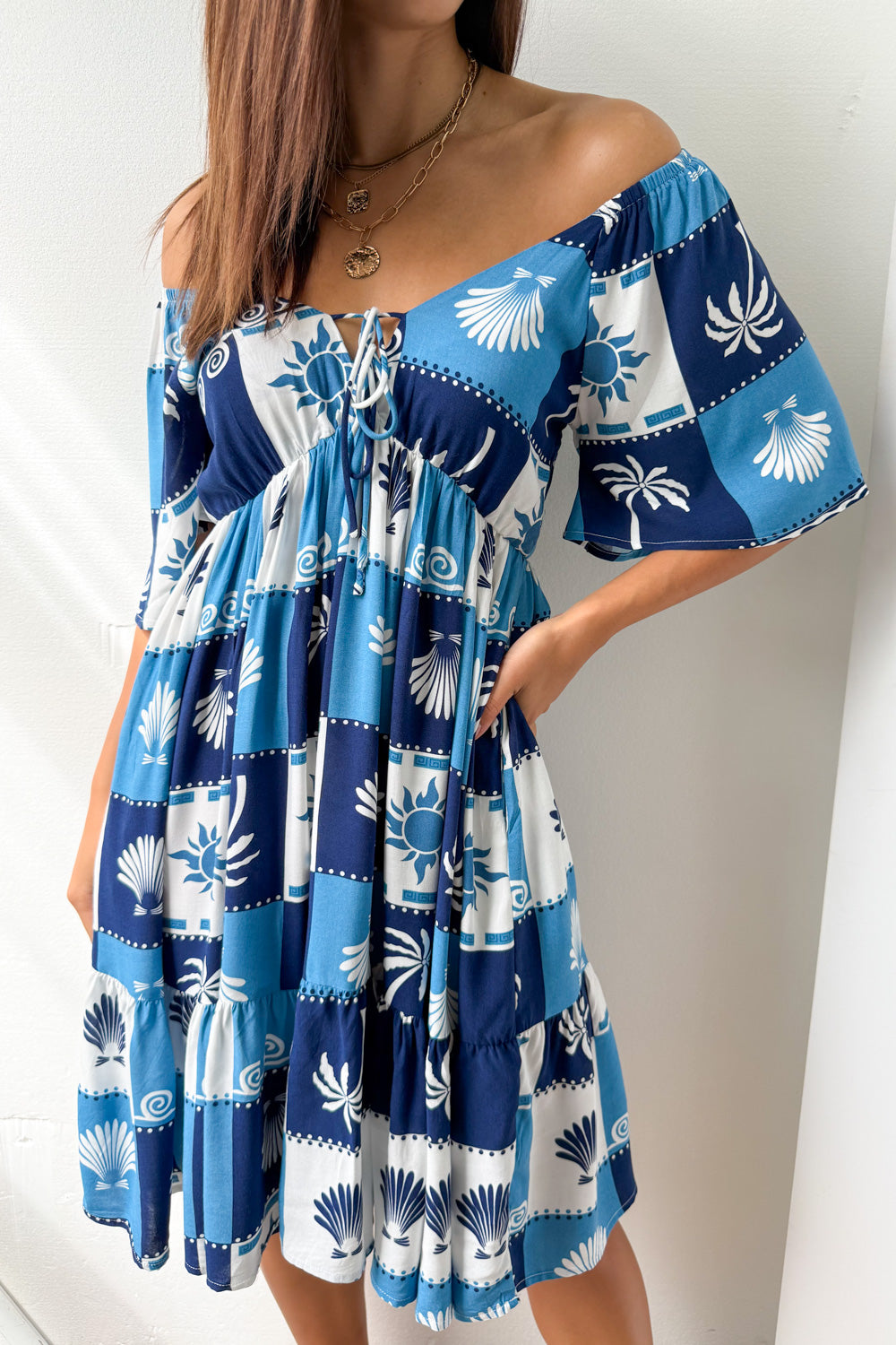 Kristy Dress - Navy Blue Shell - Image 2