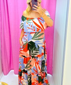 Laurel Dress - Multi Urban Leaf