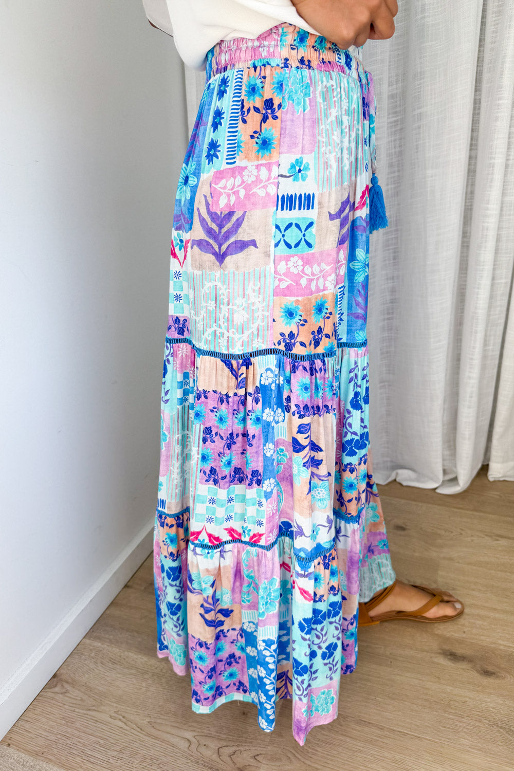 Lika Skirt - Blue Patchwork - Image 4