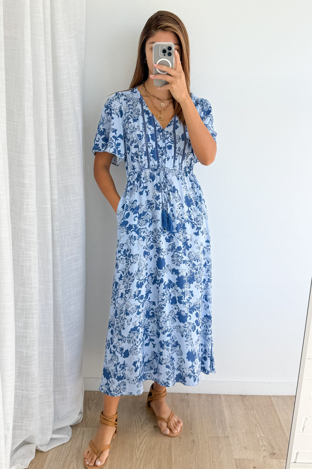 Lua Dress - Blue Floral - Image 2