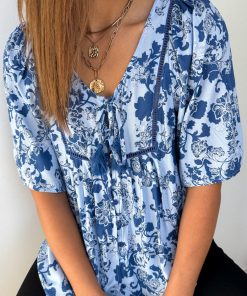 Lula Top - Blue Floral