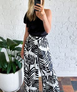 Marrakesh Pants - Black Leaf