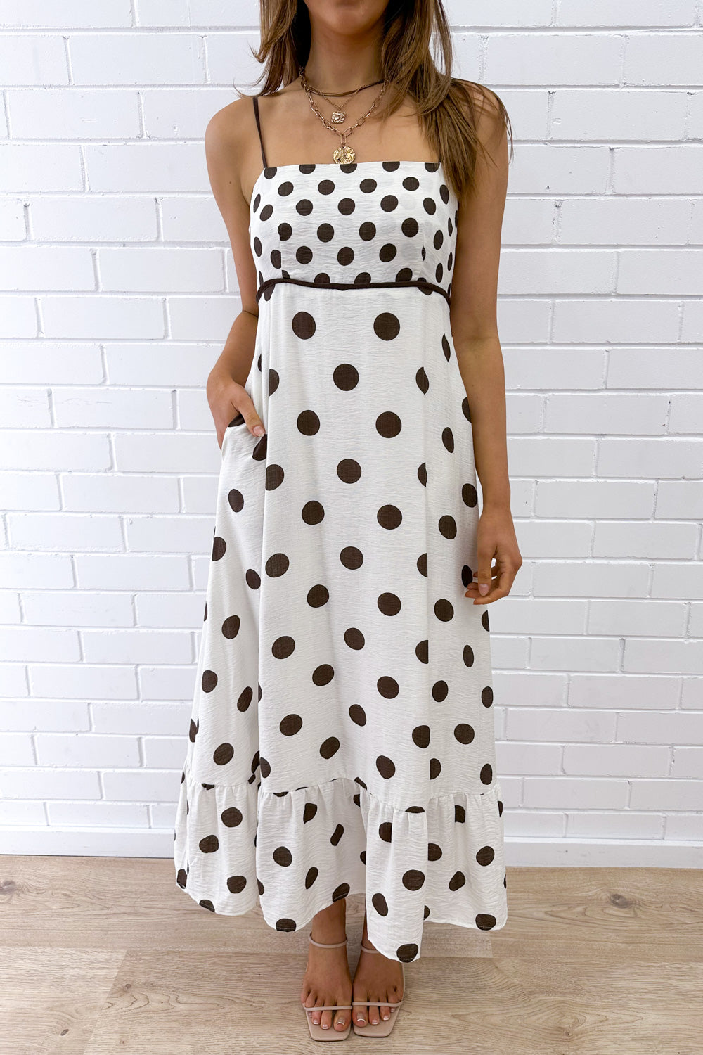 Nissa Dress - Chocolate Spot