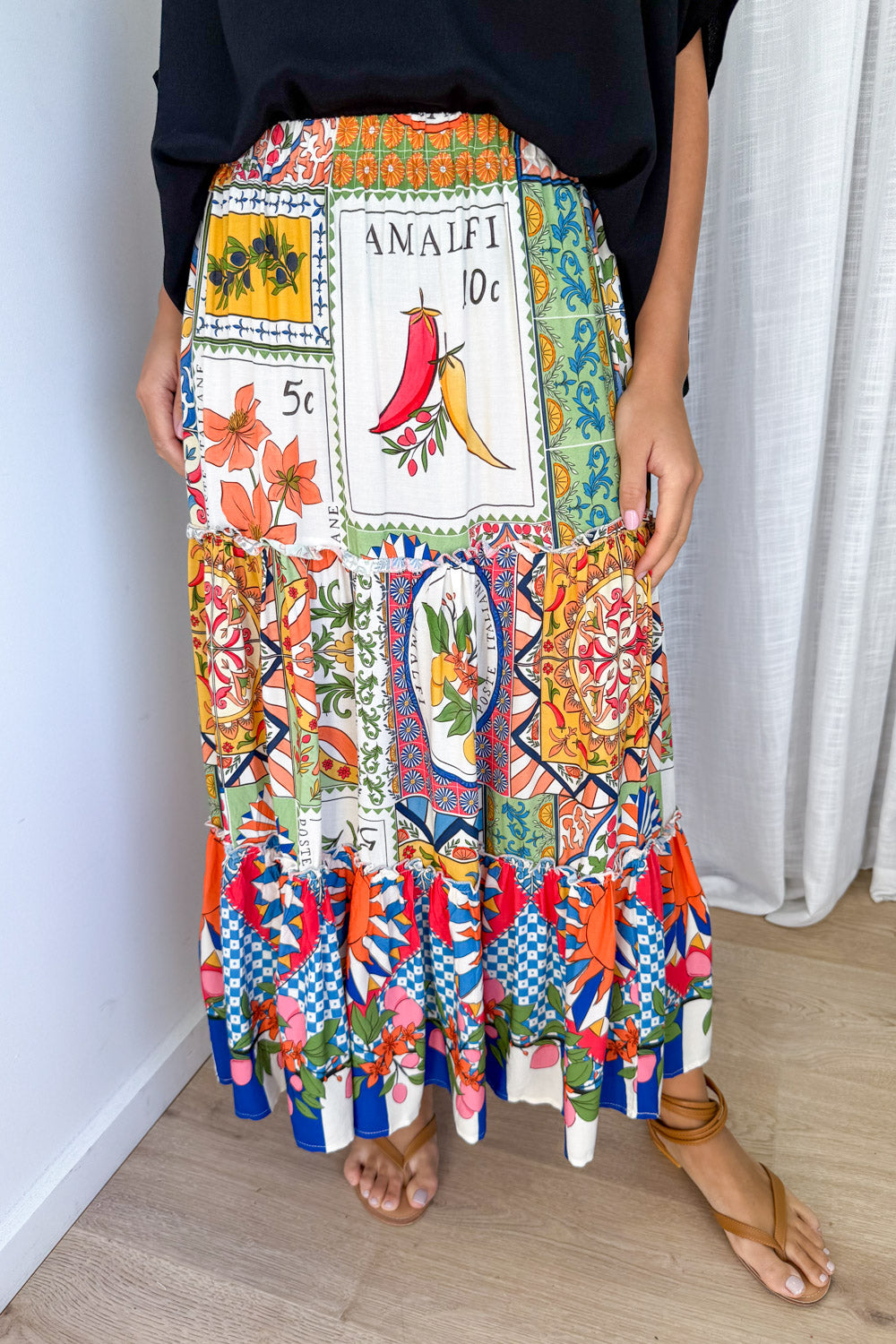 Roma Belle Skirt - Amalfi Tile Print - Image 3