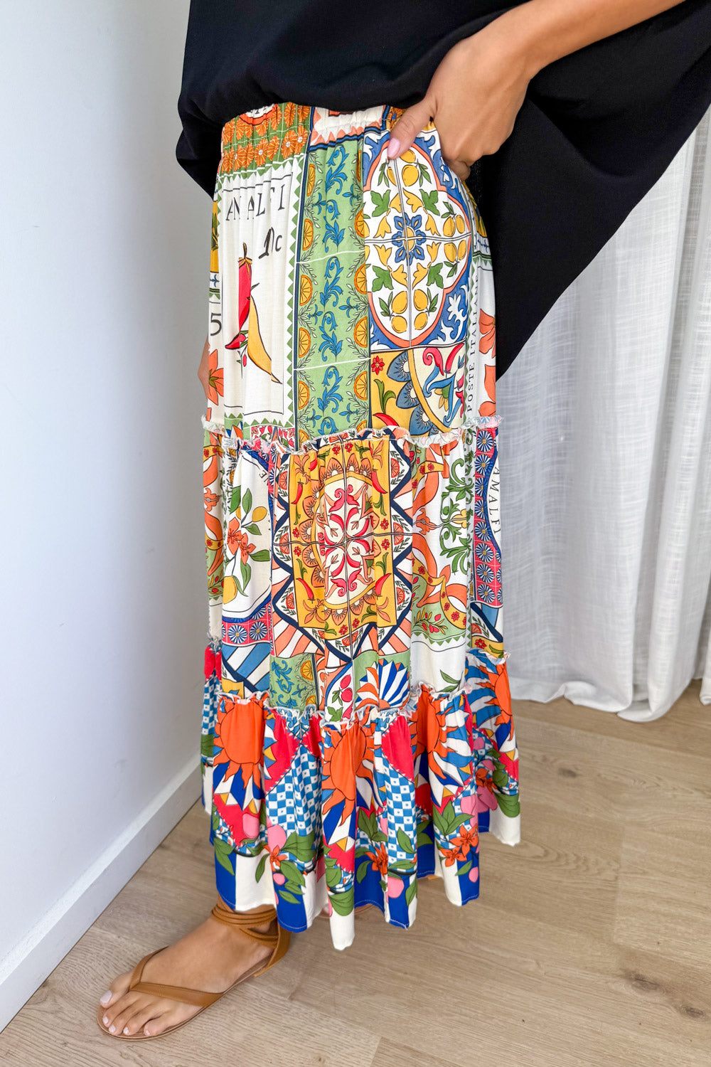 Roma Belle Skirt - Amalfi Tile Print - Image 4