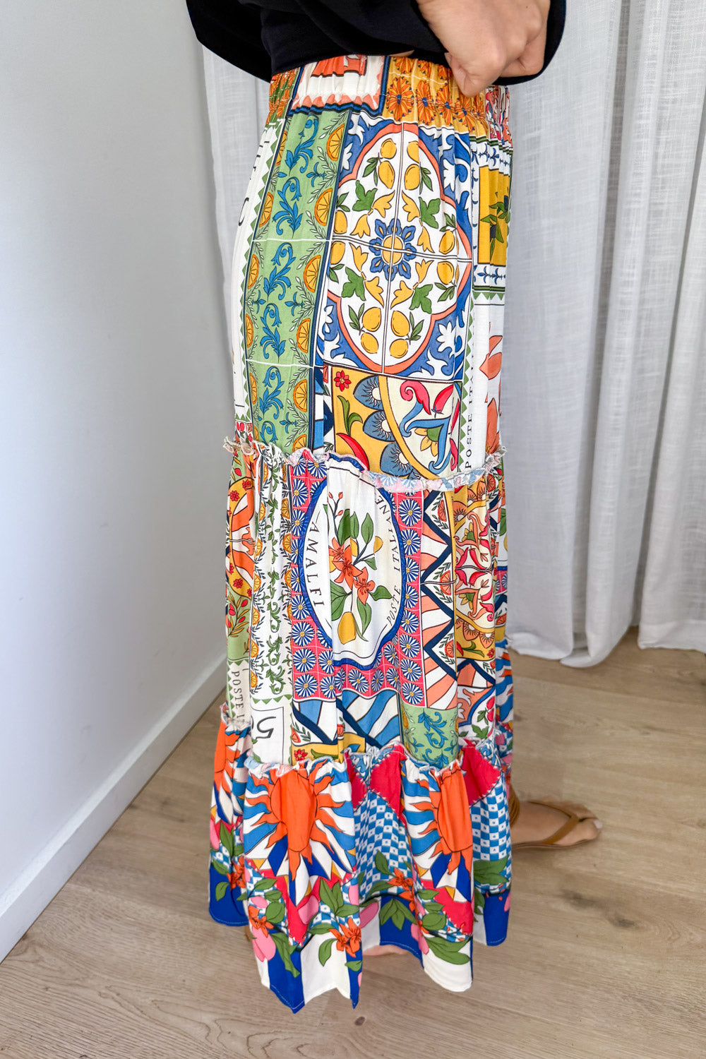 Roma Belle Skirt - Amalfi Tile Print - Image 5