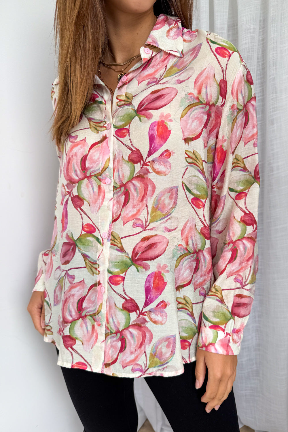 Rosie Shirt - Rose Leaf