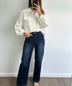 Sloane Straight Leg Jeans - Dark Denim