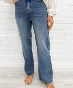 Sloane Straight Leg Jeans - Mid Denim