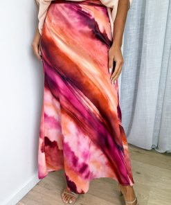 Sunset Skies Skirt - Pink Orange Sunset