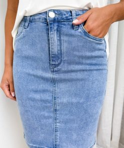 Tess Denim Skirt - Light Denim