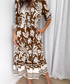 Tessa Dress - Chocolate Leaf