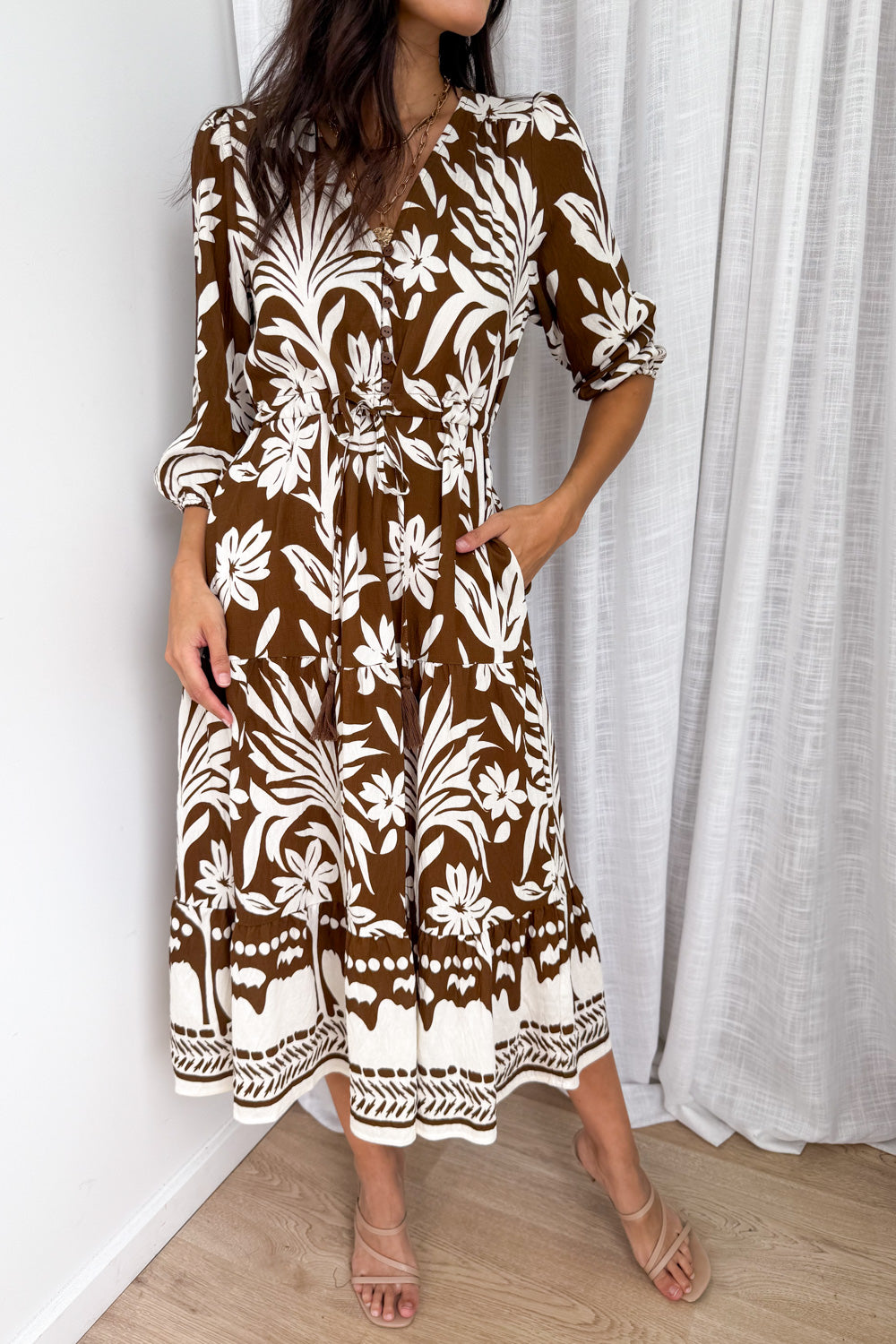 Tessa Dress - Chocolate Leaf