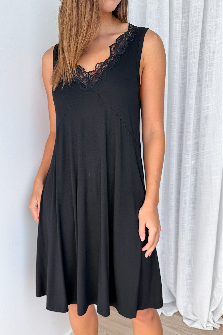 The Comfiest Night Dress - Black
