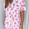 The Comfiest PJs Shirt & Short Set - Pink Print
