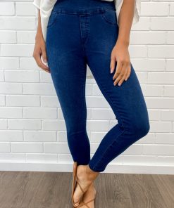The No-Panel Skinny Jeans Petite - Dark Denim