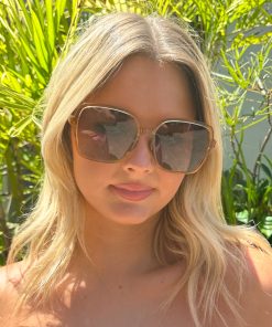 The Squared Foldie Sunglasses - Golden Ombre