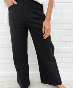 Tilda Wide Leg Jeans - Black Denim