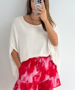 Tulum Escape Shorts - Red Crush Tie Dye