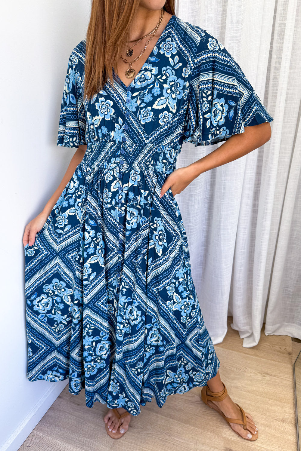 Vicki Dress - Blue Tile - Image 2