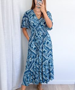 Vicki Dress - Blue Tile