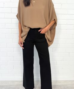 Whitley High Rise Wide Leg Jeans - Black