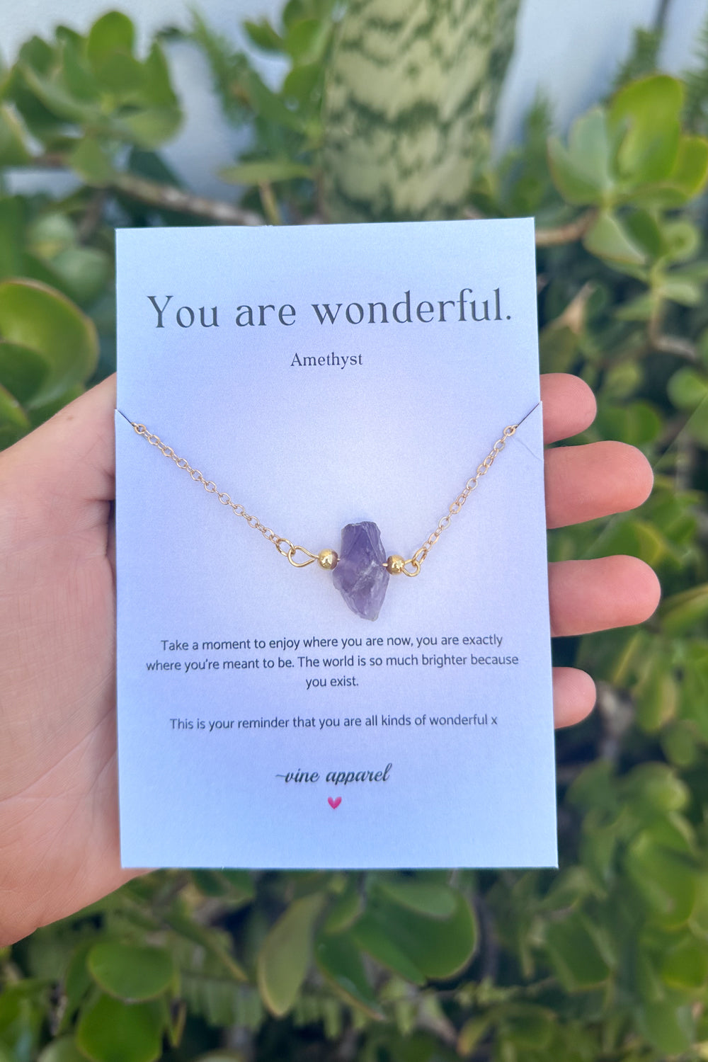 You Are Wonderful Bracelet - Amethyst