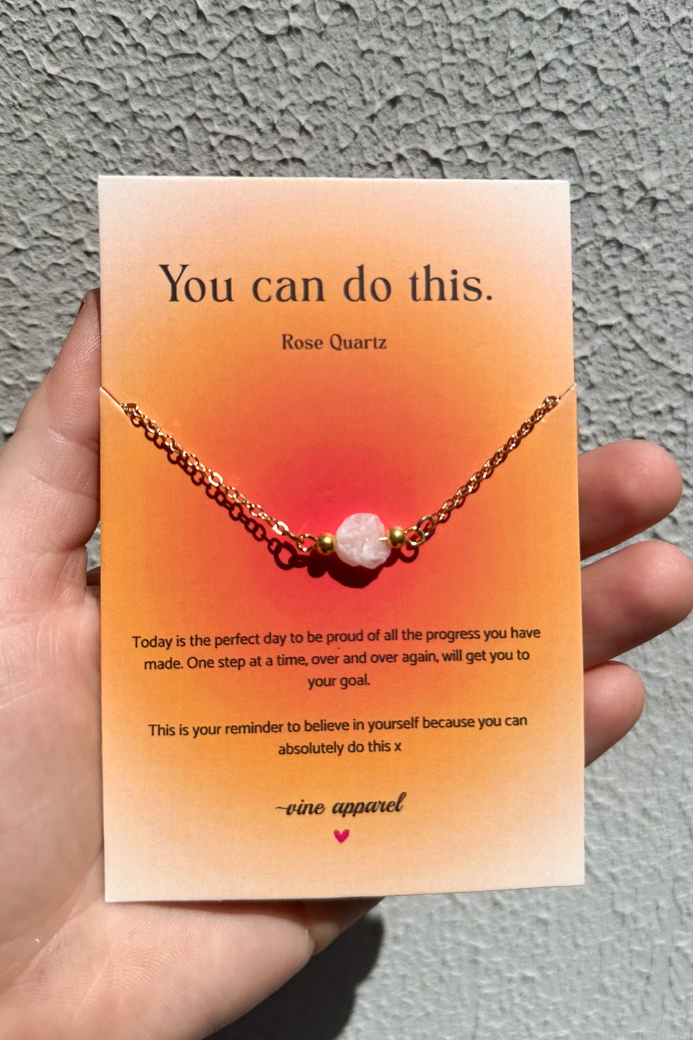 You Can Do This Bracelet - Rose Quartz