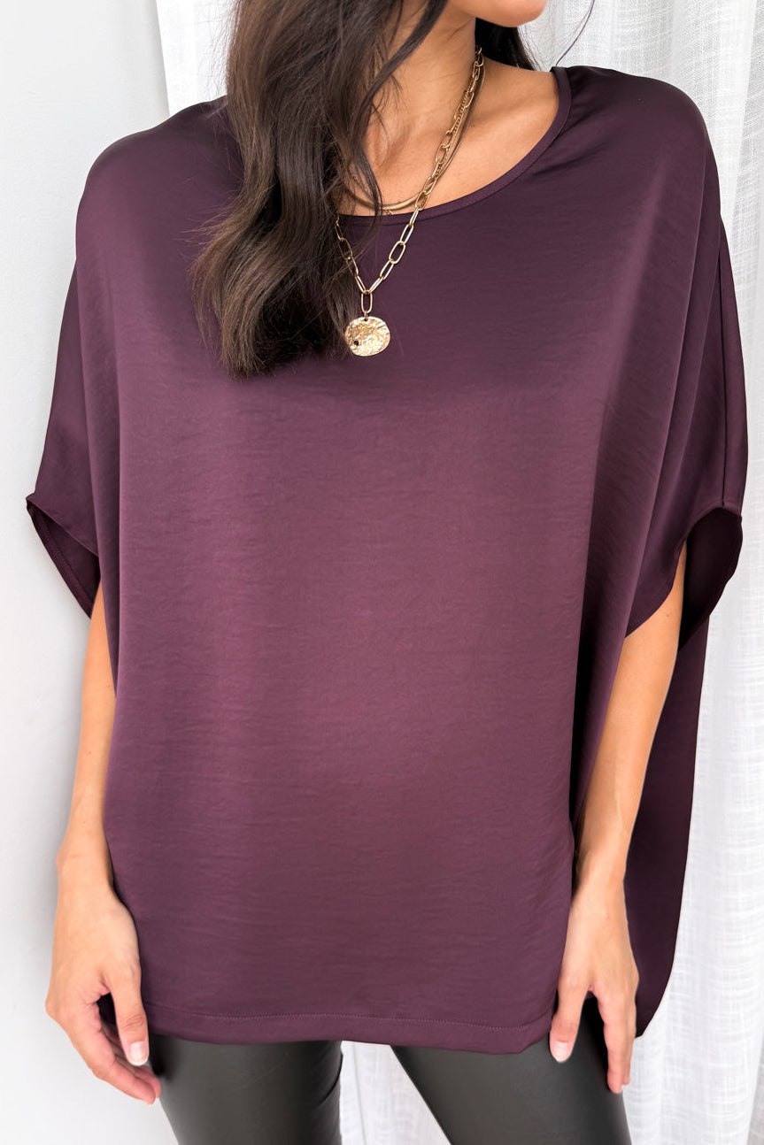 Zara Satin Drape Top