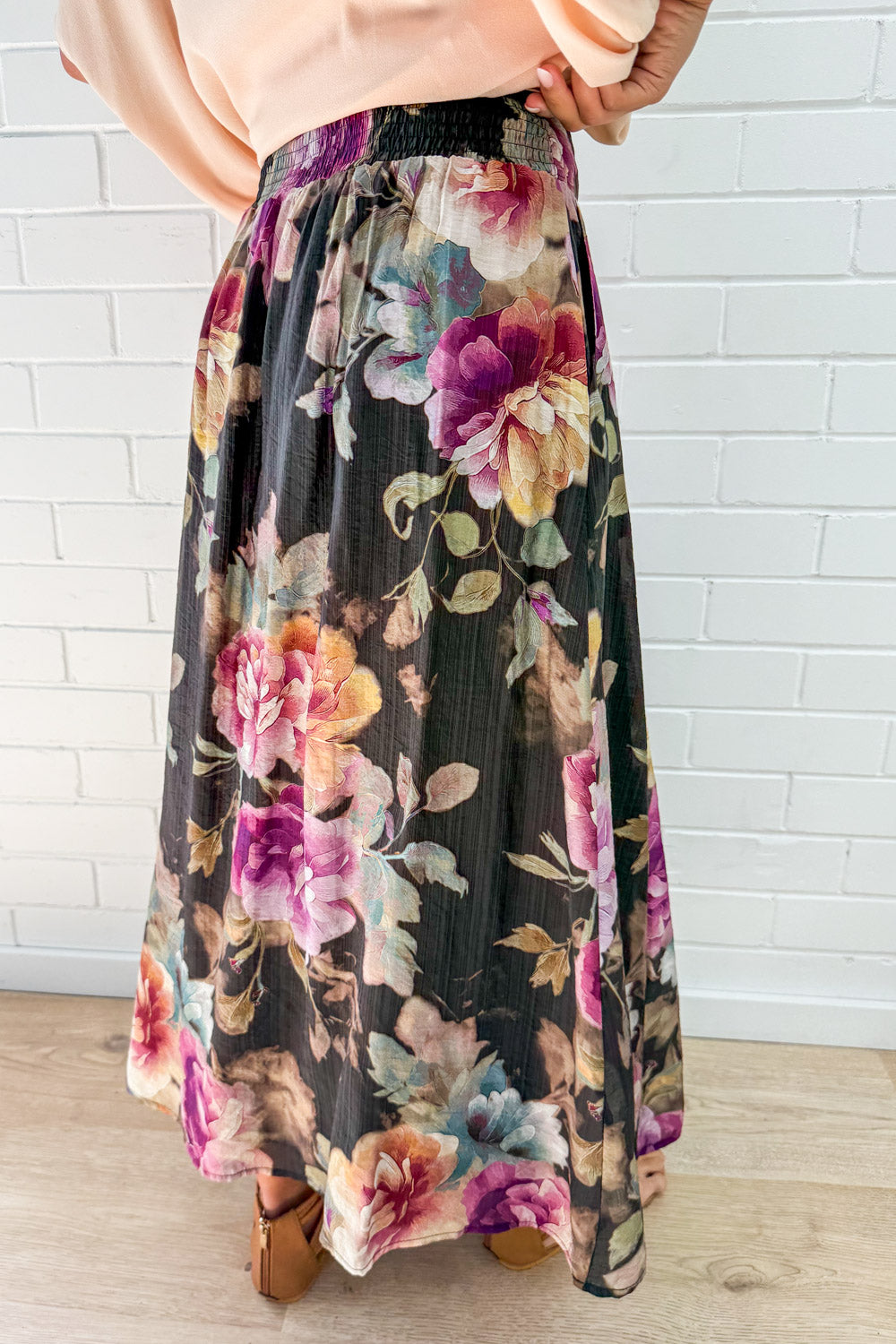 Sandra Maxi Skirt - Noir Bloom - Image 3